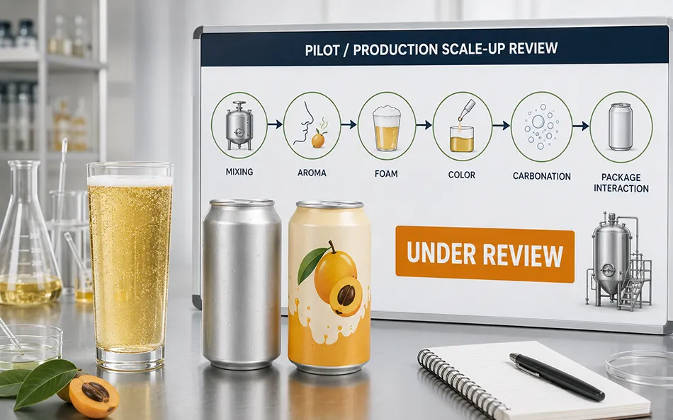 Loquat laboratory sample compared with scale-up review checkpoints