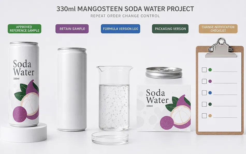Mangosteen approved reference sample retain sample and version log compared for repeat ordering