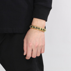 Fashion Cool Men Silver Gold Stainless Steel Bangles Bracelets