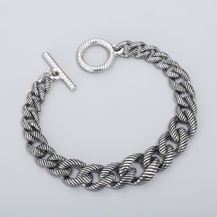 Fashion High Quality Cool Men 316L Fine Stainless Steel Link Black Chain Bracelets