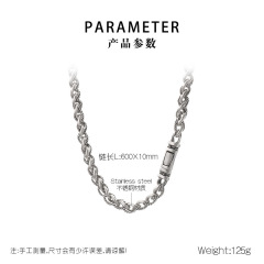 Fashion Cool Men Silver Gold Black 316L Stainless Steel Braided Thick Popcorn Chain Necklace Jewelry
