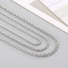 Fashion Men Women Stainless Steel Link Twist Chain Necklaces