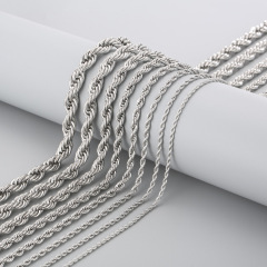 Fashion Men Women Stainless Steel Link Twist Chain Necklaces