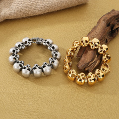 Fashion Punk Style Men Fine 316L Stainless Steel Retro Luck Charms Chain Bracelets