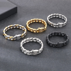 2026 New Arrival Punk Cool Men Fine 316L Stainless Steel Retro Dragon Charms Chain Bracelets
