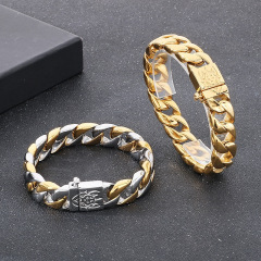 2026 New Arrival Punk Cool Men Fine 316L Stainless Steel Retro Dragon Charms Chain Bracelets