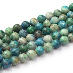 Dyed Blue&Green Color Dolomite Smooth Rounds, Approx 6-10mm, 38cm/strand