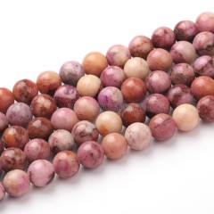 Dyed Purple Color Dolomite Smooth Rounds, Approx 6-10mm, 38cm/strand