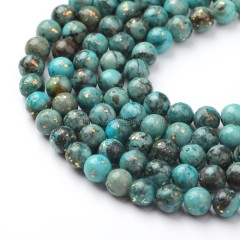Dyed Blue Opal Color Calcite Smooth Rounds, Approx 6-10mm, 38cm/strand