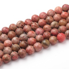 Dyed Red Color Calcite Smooth Rounds, Approx 6-10mm, 38cm/strand