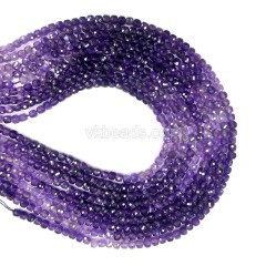 Amethyst Faceted Cubes, Approx 4x4mm, 38cm/strand
