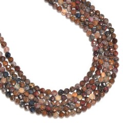 Pietersite Faceted Rounds, Approx 2-4mm, 38cm/strand