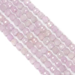 Natural Kunzite Faceted Rounds, Approx 2-4mm, 38cm/strand