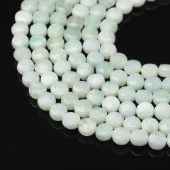 Jade Faceted Coins, Approx 4-6mm, 38cm/strand