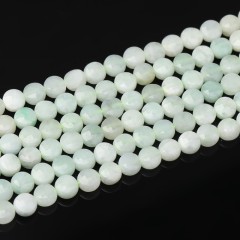 Jade Faceted Coins, Approx 4-6mm, 38cm/strand