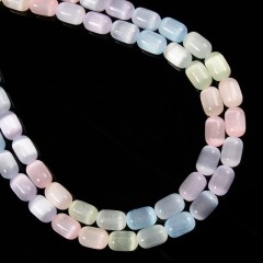 Mixed Color Selenite Barrel Beads, Approx 6x9mm, 38cm/strand