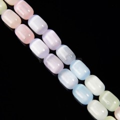 Mixed Color Selenite Barrel Beads, Approx 6x9mm, 38cm/strand