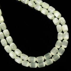 Dyed Lemon Green Color Selenite Barrel Beads, Approx 6x9mm, 38cm/strand