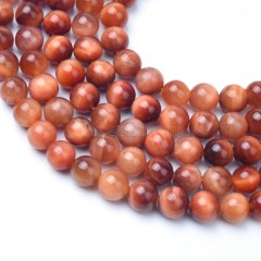 Orange Tiger Eye Smooth Rounds, Approx 6-10mm, 38cm/strand