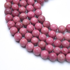 A Grade Chinese Rhodochrosite Smooth Rounds, Approx 4-12mm, 38cm/strand