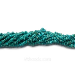 Natural Blue Hubei Turquoise Chips, Approx 3-6mm, 38-40cm/strand