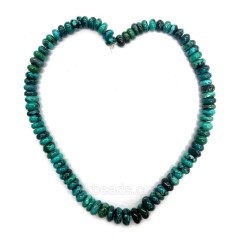 Natural Black&Blue Hubei Turquoise Graduated Smooth Rondelles, Approx 7-11mm, 38-40cm/strand