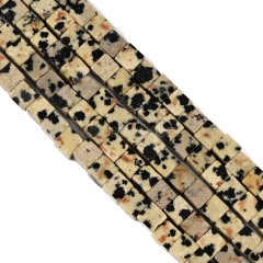 Dalmatian Jasper Cubes, Approx 4mm, 38cm/strand