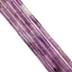 Lepidolite Tubes, Approx 4x13mm, 38cm/strand
