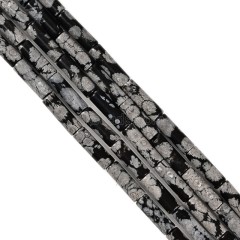 Snowflake Tubes, Approx 4x13mm, 38cm/strand