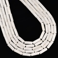 White Jade Tubes, Approx 4x13mm, 38cm/strand