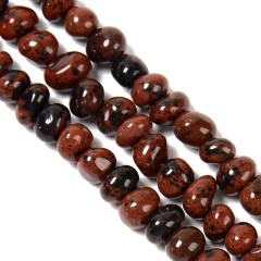 Mahogany Obsidian Nuggets, Approx 6-8mm~8-10mm, 38cm/strand