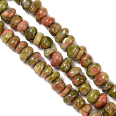 Unakite Nuggets, Approx 6-8mm~8-10mm, 38cm/strand