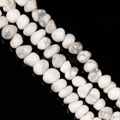 Howlite Nuggets, Approx 6-8mm~8-10mm, 38cm/strand