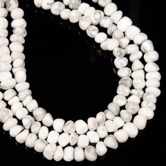 Howlite Nuggets, Approx 6-8mm~8-10mm, 38cm/strand