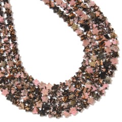Rhodonite Flat Stars, Approx 6mm, 38cm/strand