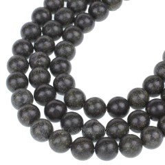 Green Lace Stone Smooth Rounds, Approx 4-14mm, 38cm/strand