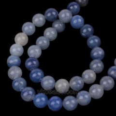 Blue Aventurine Smooth Rounds, Approx 4-12mm, 38cm/strand