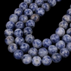 Blue Spot Jasper Smooth Rounds, Approx 4-12mm, 38cm/strand