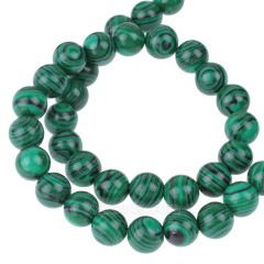 Green Synthetic Malachite Smooth Rounds, Approx 4-12mm, 38cm/strand