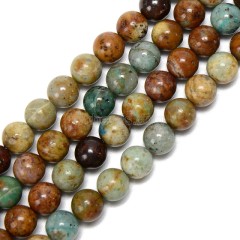 Multicolor Chrysocolla Lapis Lazuli Smooth Rounds, Approx 6-10mm, 38cm/strand