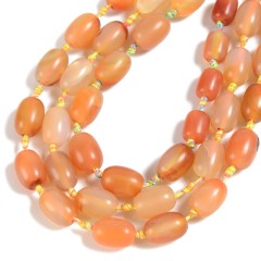 Red Lace Vintage Agate Barrel Drum Beads, Approx 12-13x18-18.5mm, 16pcs/strand