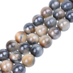 Dream Tiger Eye Smooth Rounds, Approx 6-12mm, 38cm/strand