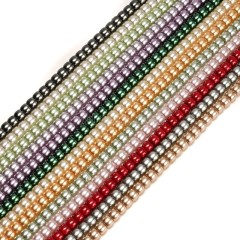 Malachite Green Glass Pearl Smooth Barrel Drums, Approx 6x8mm, 38cm/strand
