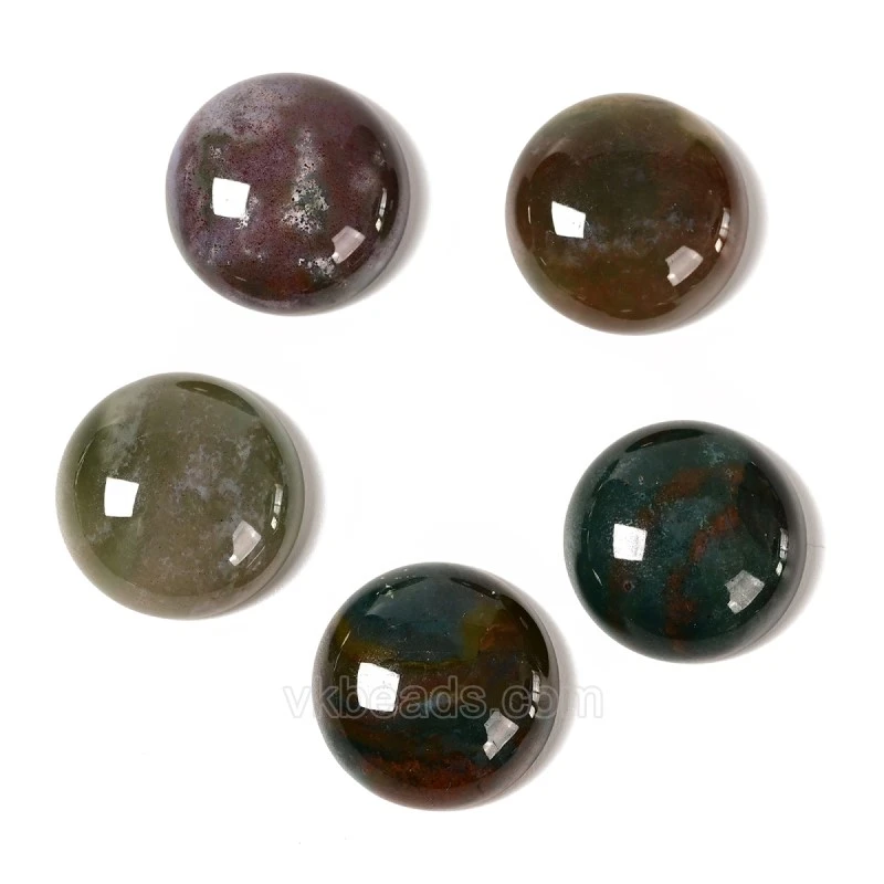 Smooth round gemstone cabochons in assorted sizes
