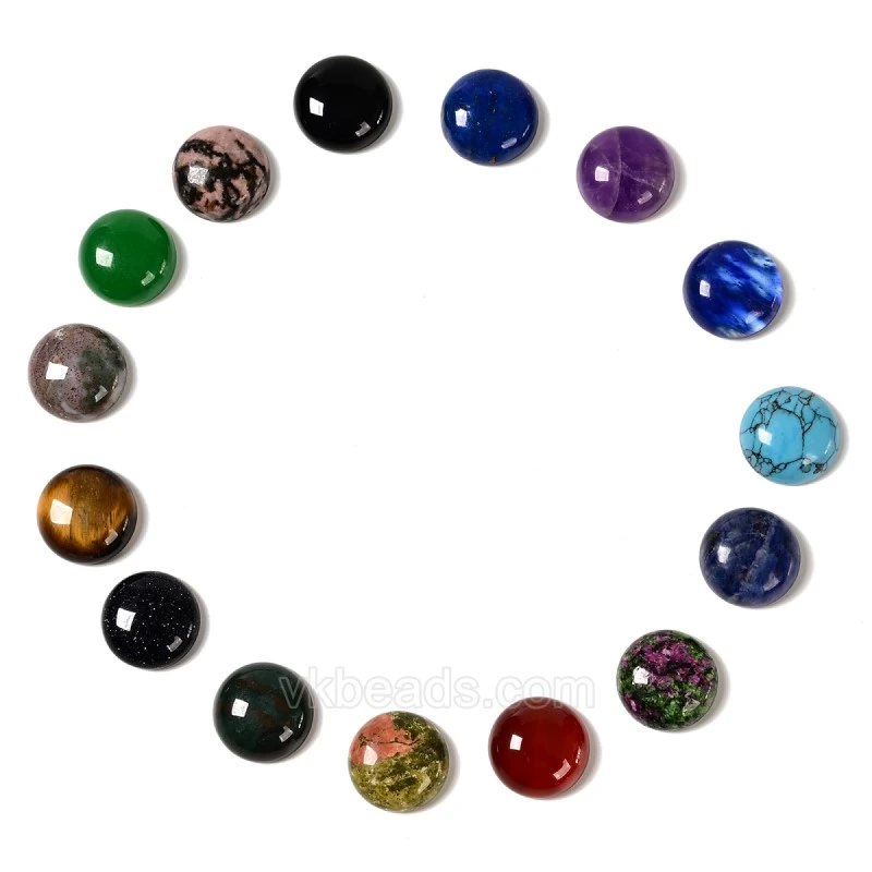 Round cabochon media preview for ring and pendant settings