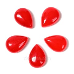 Dyed/Synthetic Gemstone Smooth Tear Drop Cabochons, Approx 6x8-30x40mm(±0.2mm), Sell by Piece