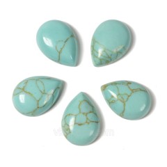 Dyed/Synthetic Gemstone Smooth Tear Drop Cabochons, Approx 6x8-30x40mm(±0.2mm), Sell by Piece