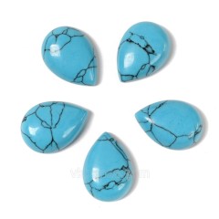 Dyed/Synthetic Gemstone Smooth Tear Drop Cabochons, Approx 6x8-30x40mm(±0.2mm), Sell by Piece