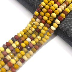 Mookaite Faceted Rondelles, Approx 4x6-5x8mm, 38cm/strand