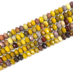 Mookaite Faceted Rondelles, Approx 4x6-5x8mm, 38cm/strand
